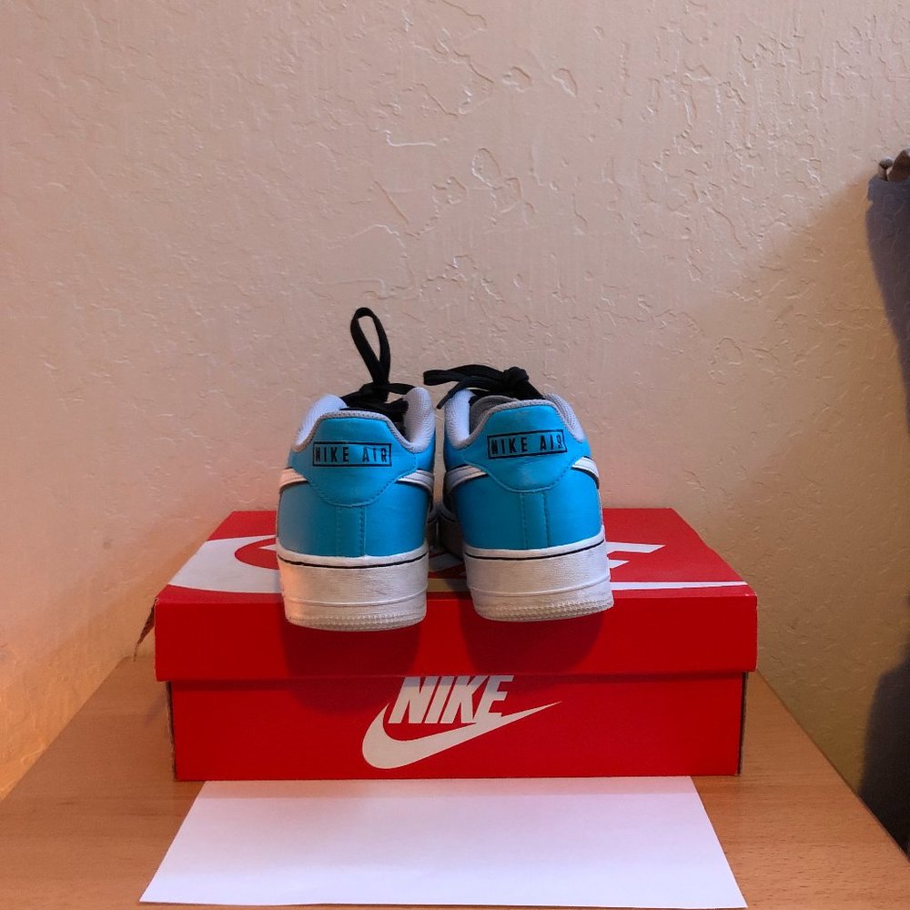Sky Blueand black Air Force Ones - Picture 5 of 8